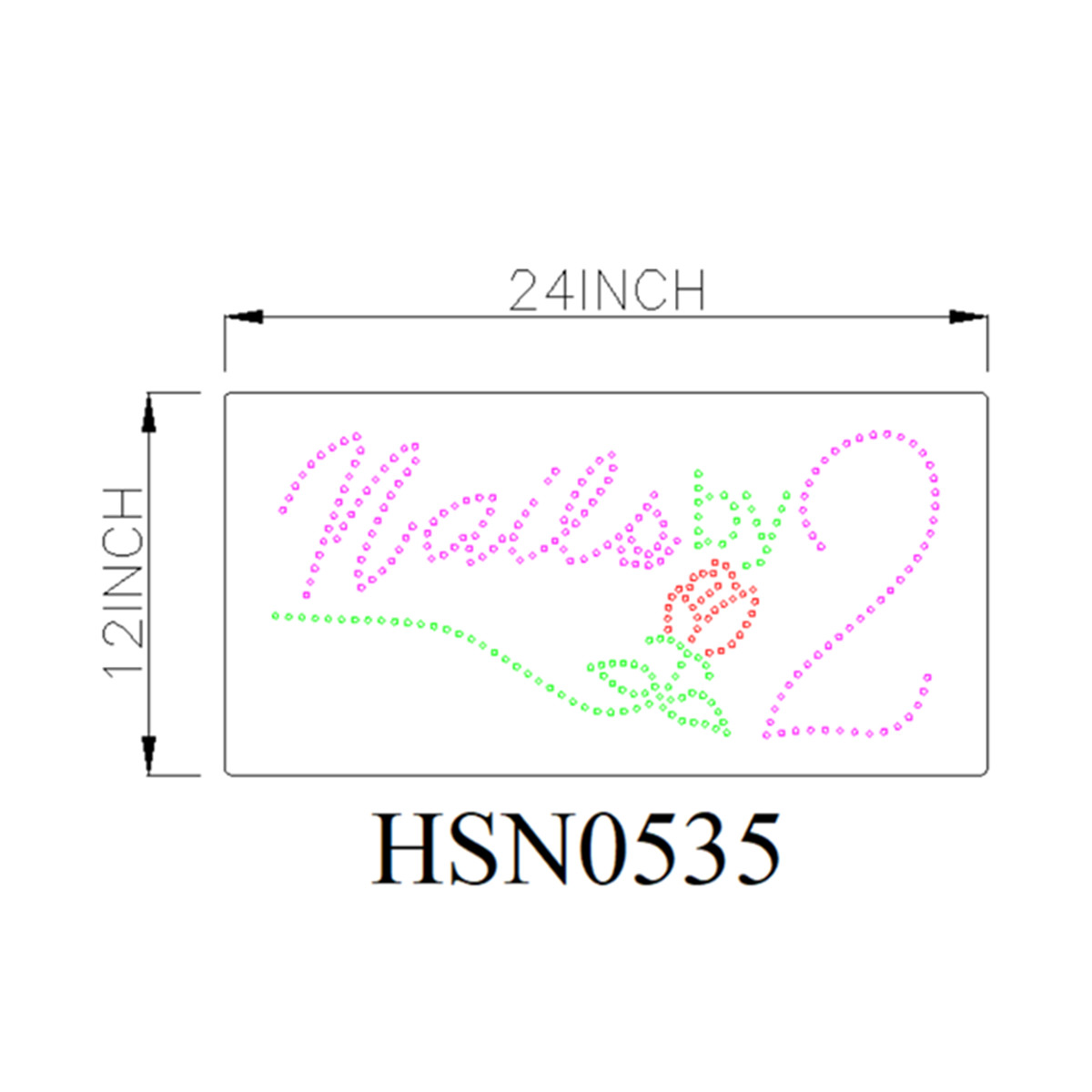 nails business led sign