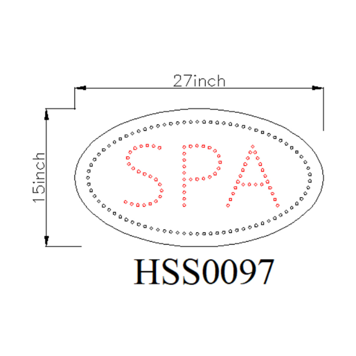 spa window led sign
