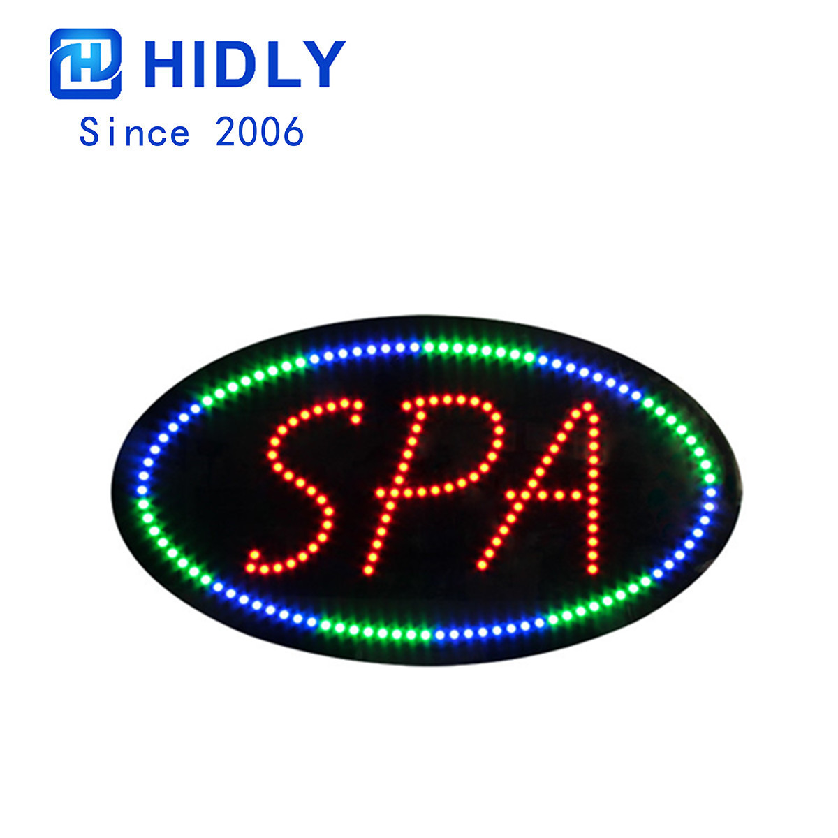spa window led sign