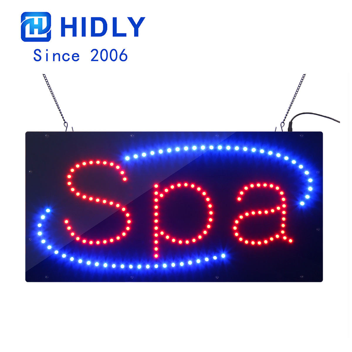 spa led dot sign