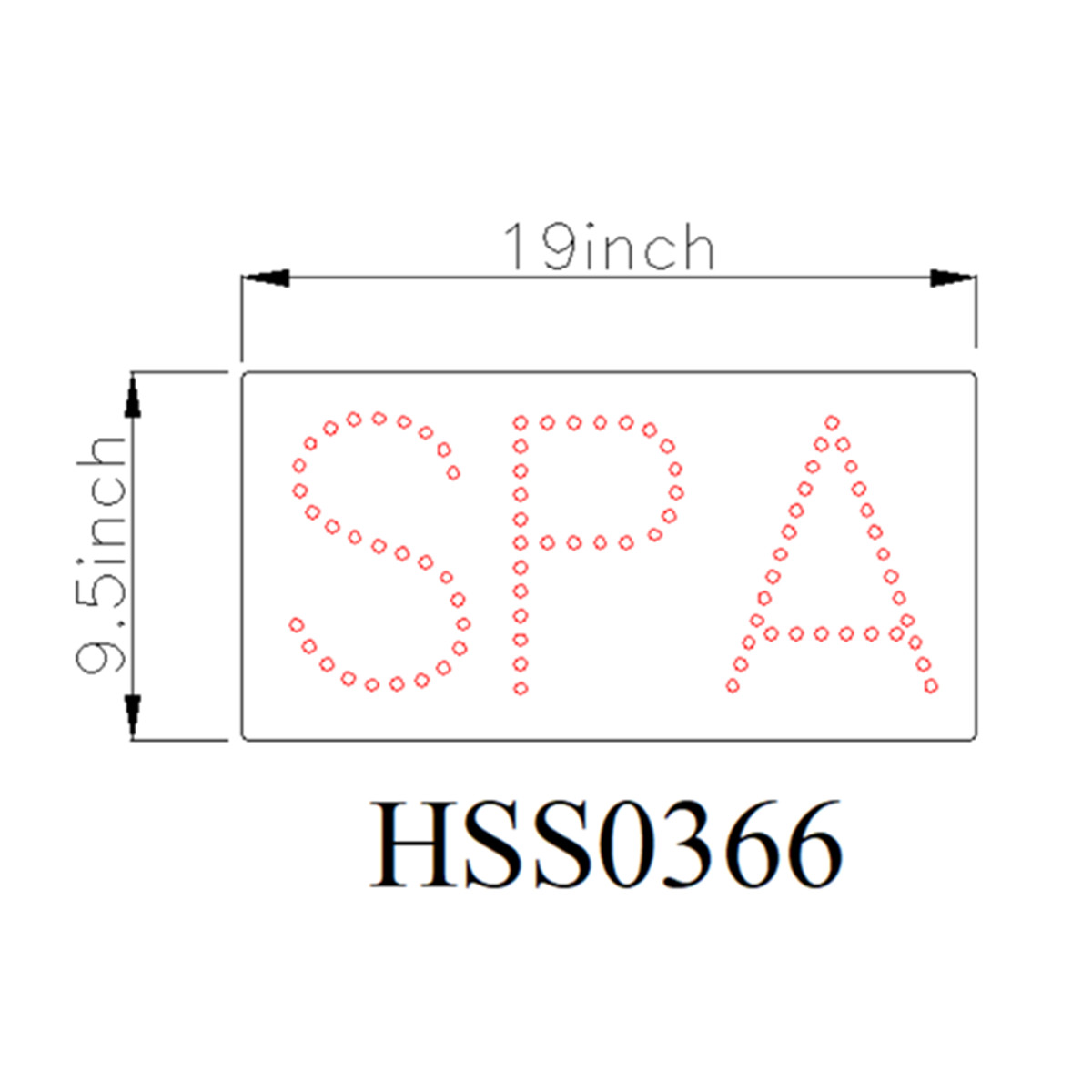 spa led sign