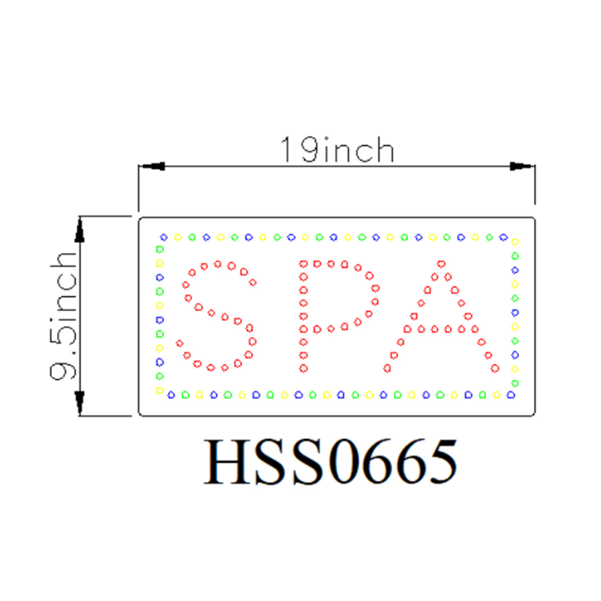 spa led sign