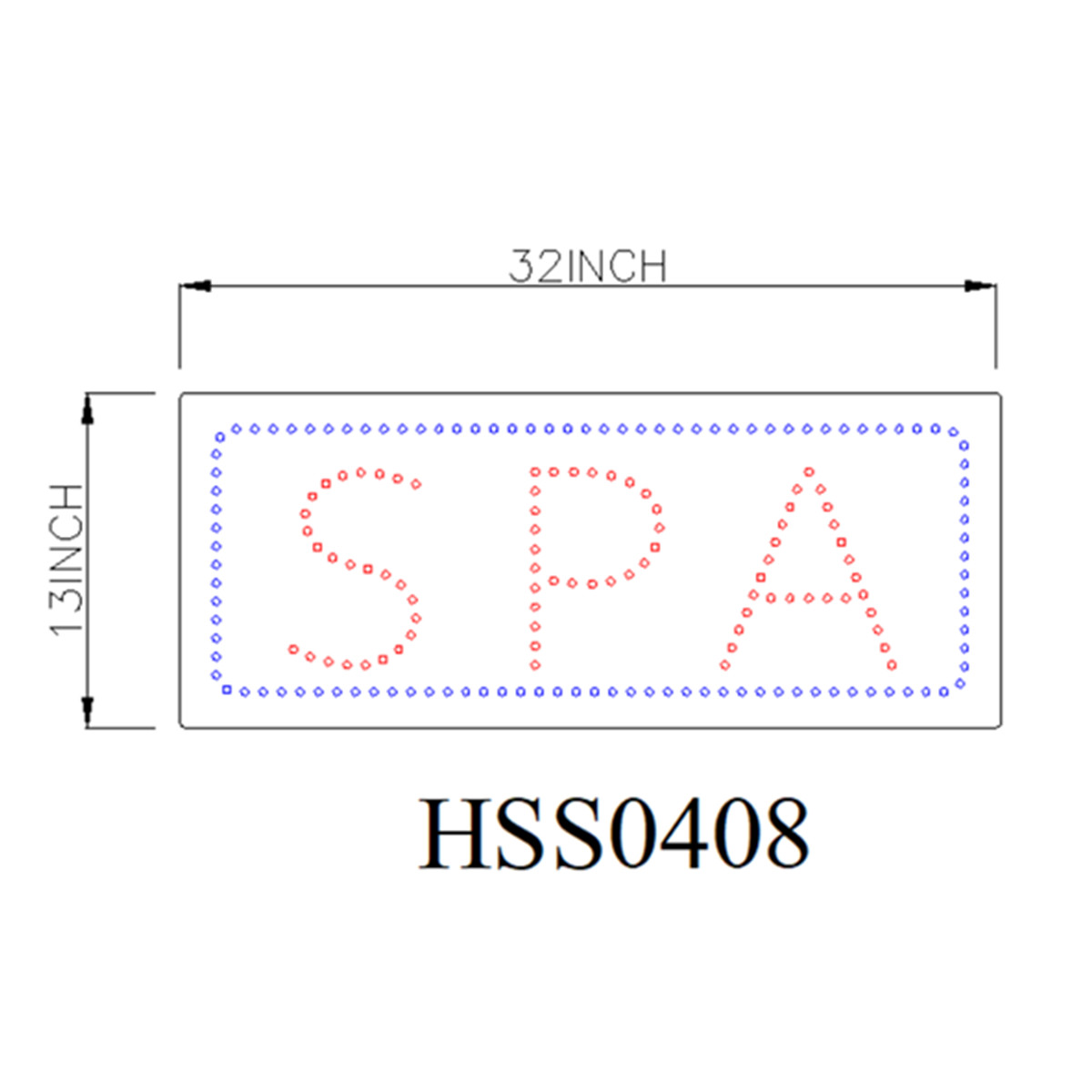 spa animated led sign