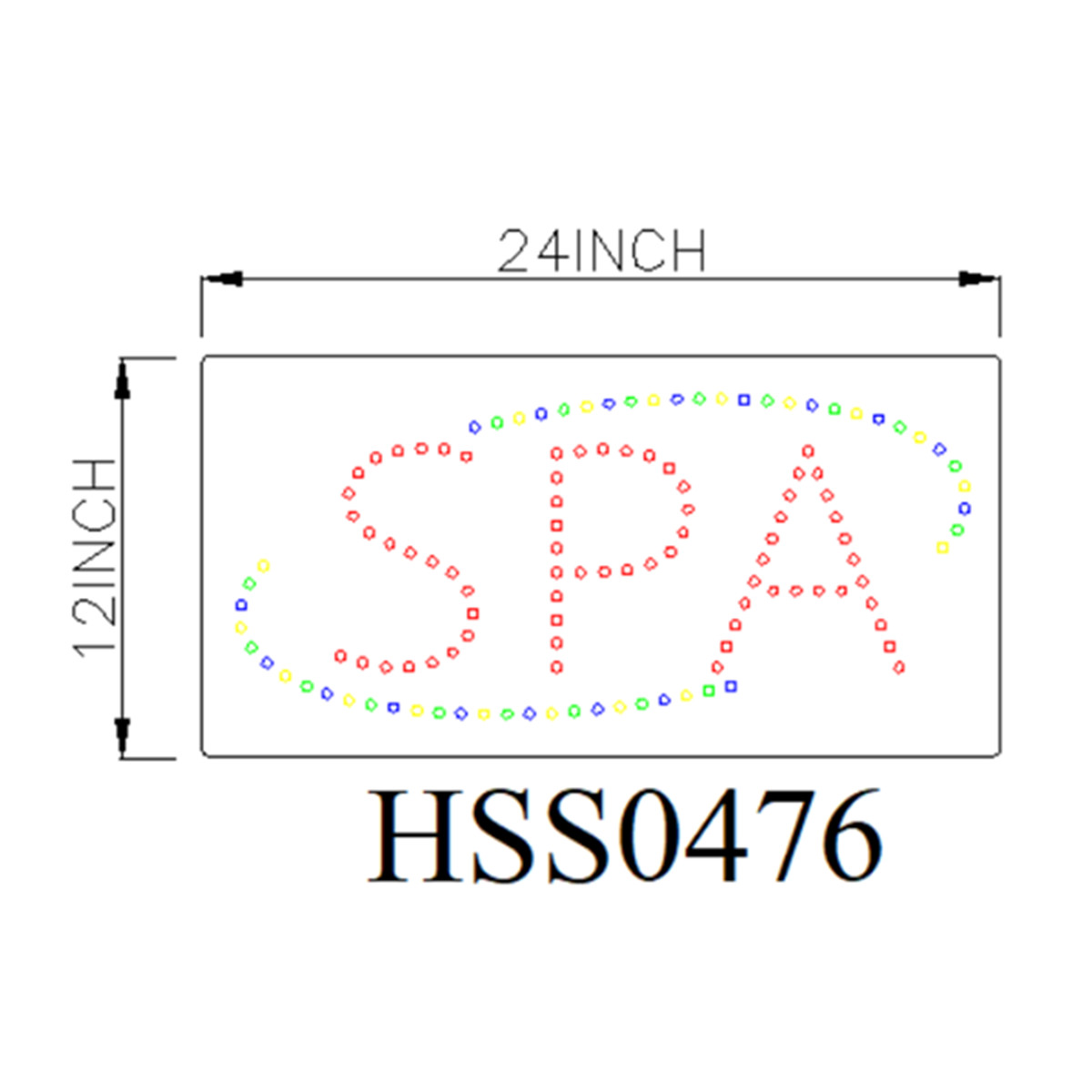 spa animated led sign