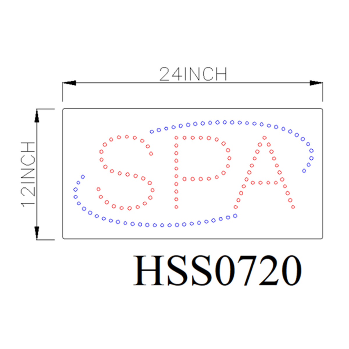 spa animated led sign