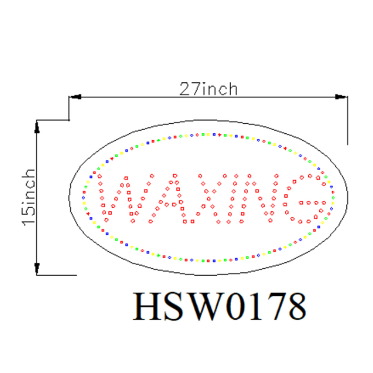 waxing animated led sign