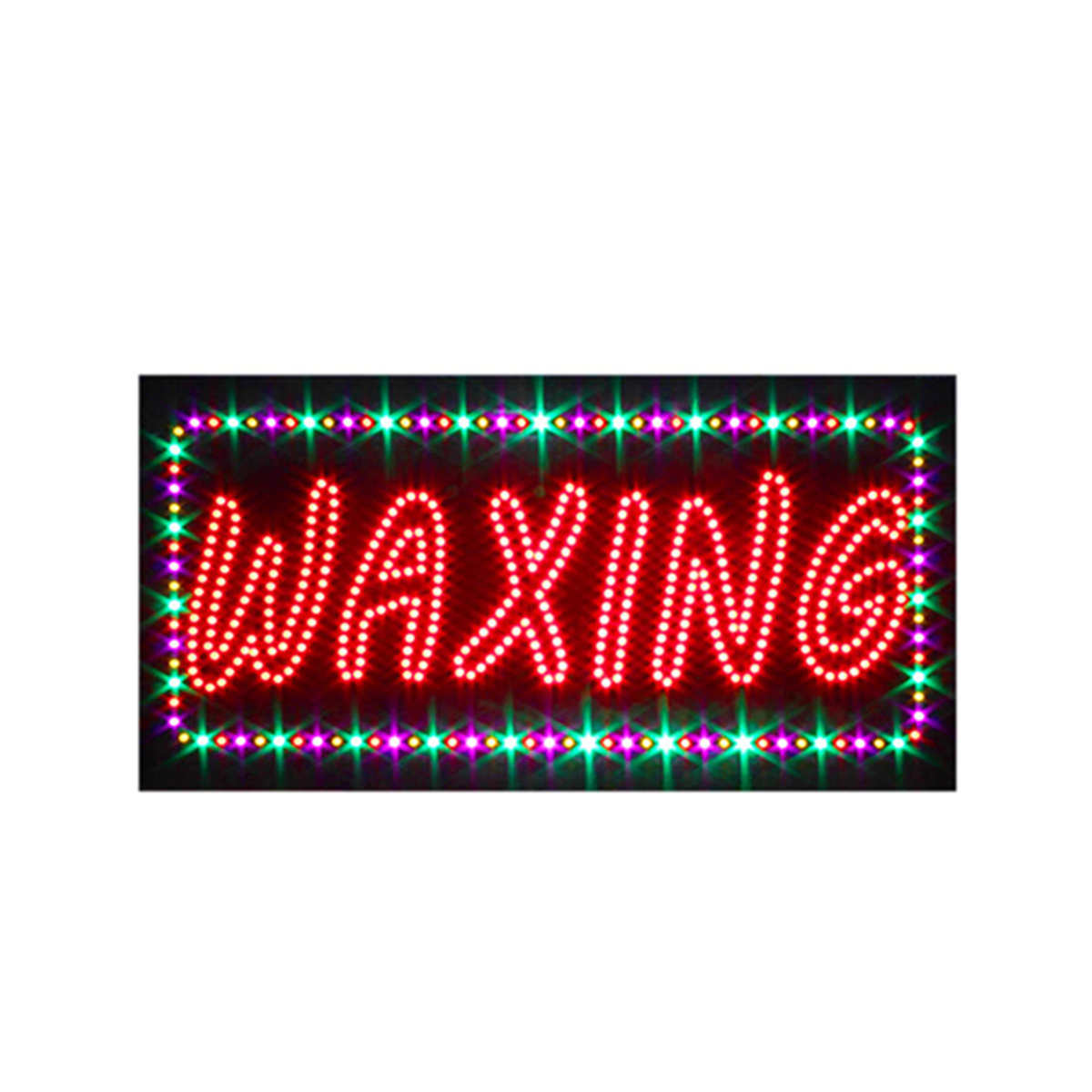 waxing animated led sign