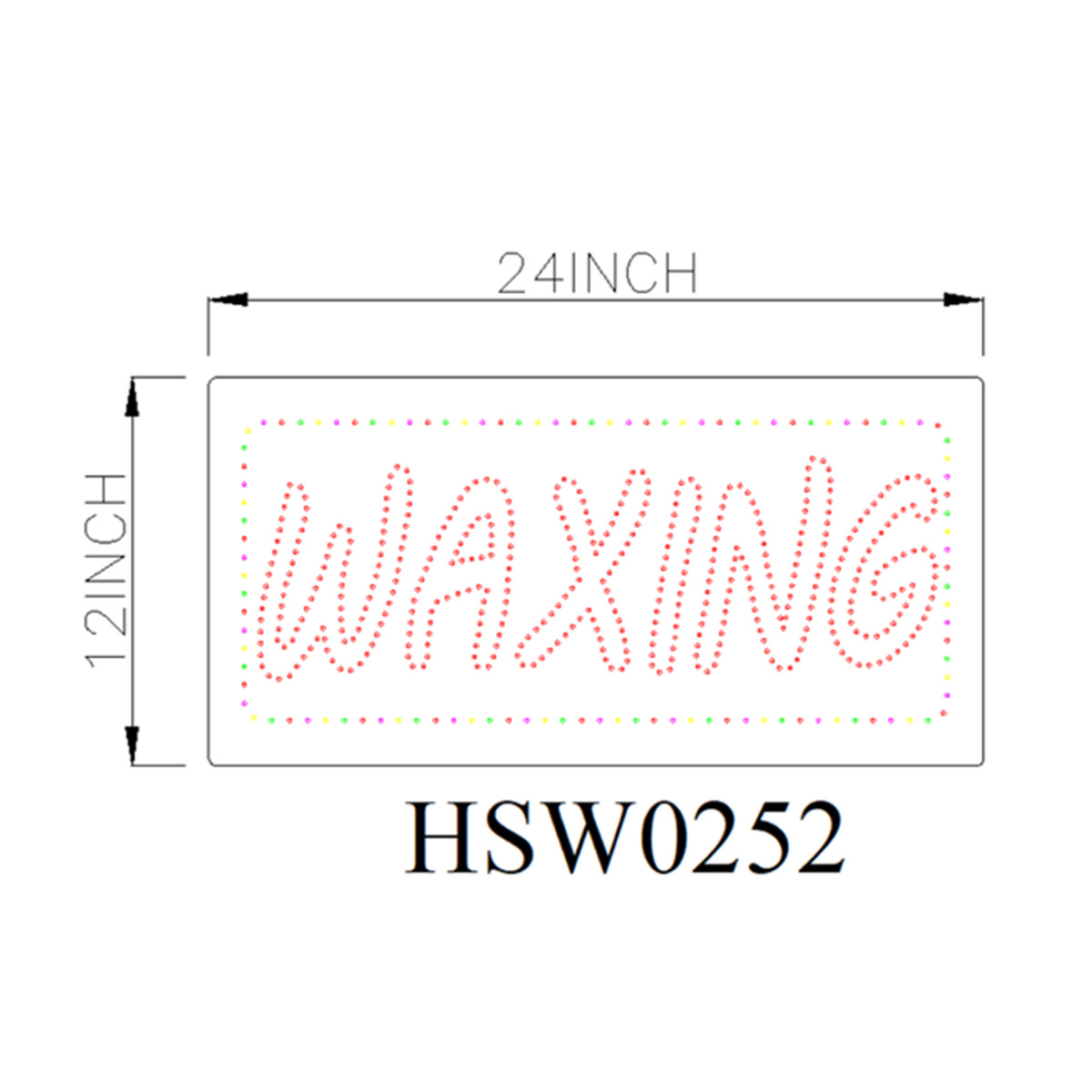 waxing animated led sign