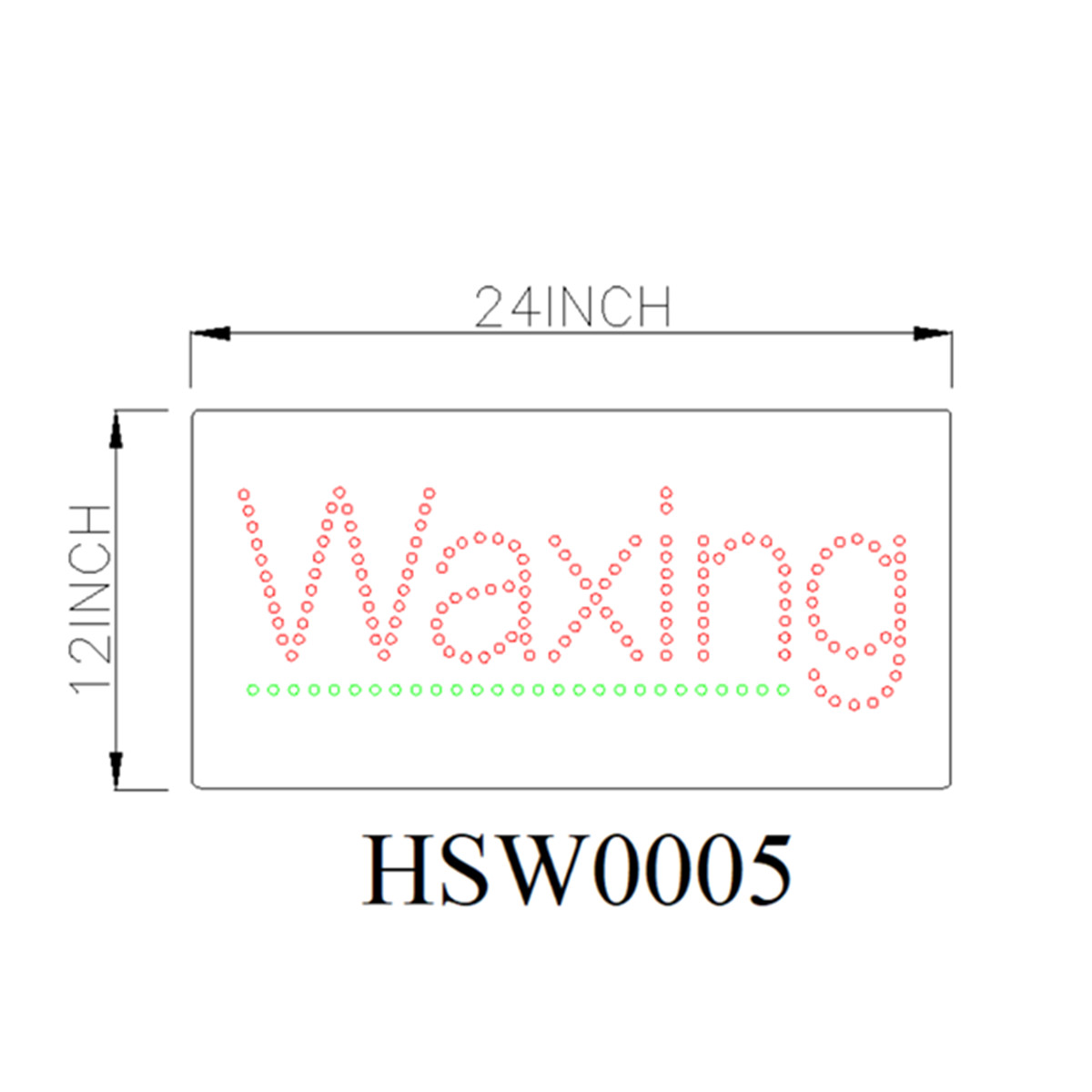 animated waxing led sign