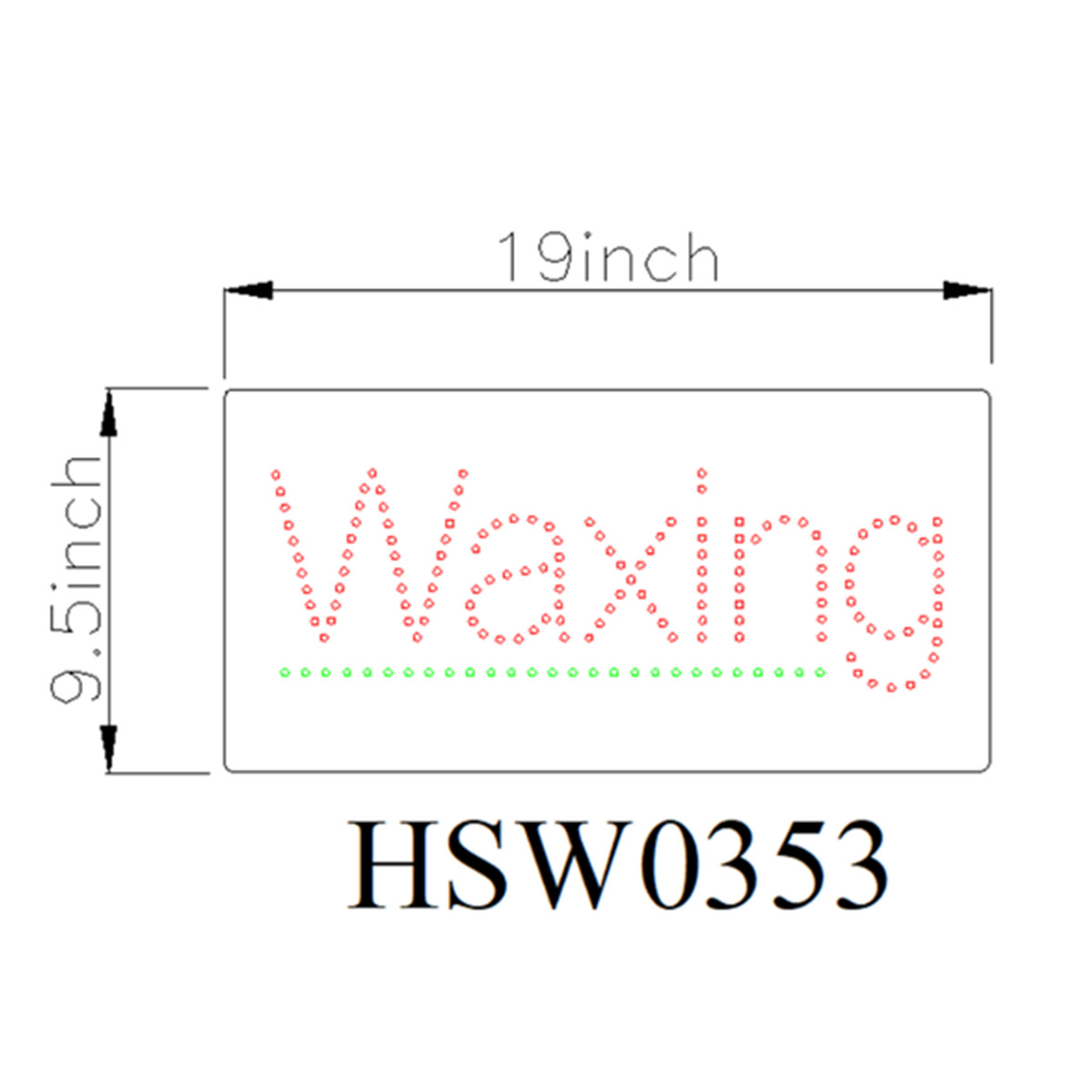 animated waxing led sign