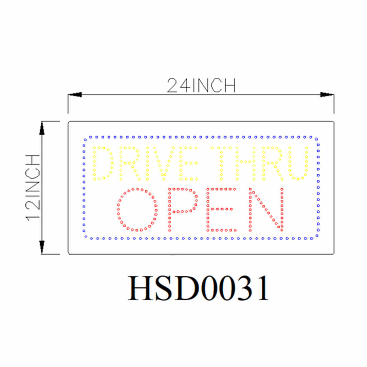 DRIVE THRU neon sign