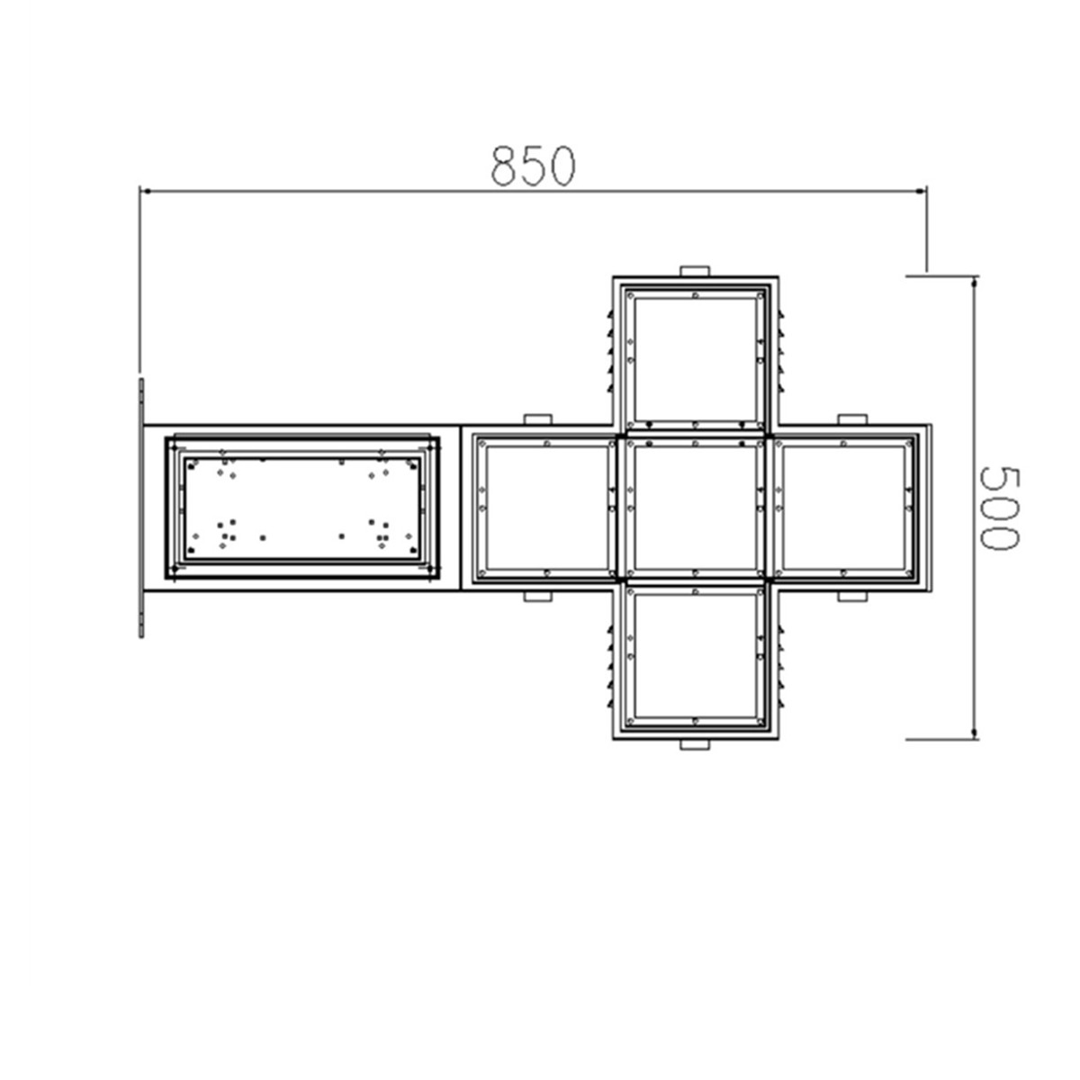 led cross display