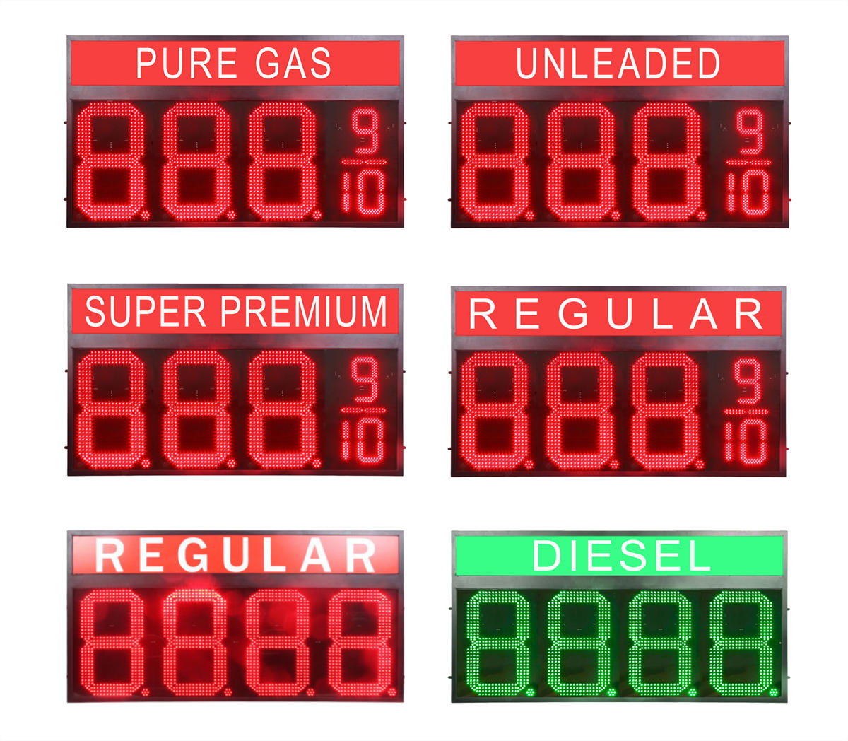 UNLEADED canopy signs