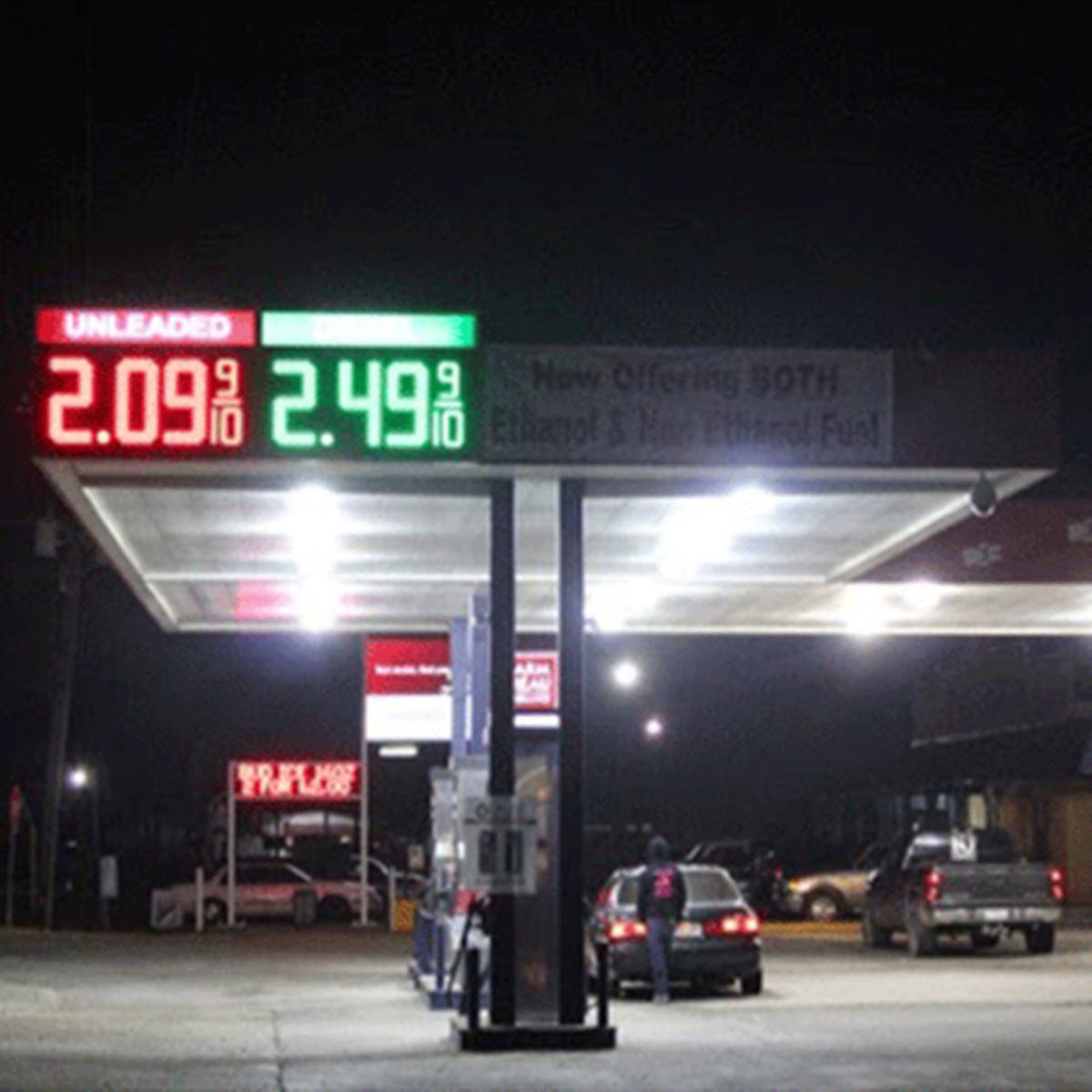 UNLEADED canopy signs