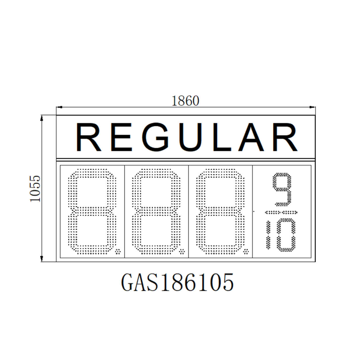 UNLEADED canopy signs