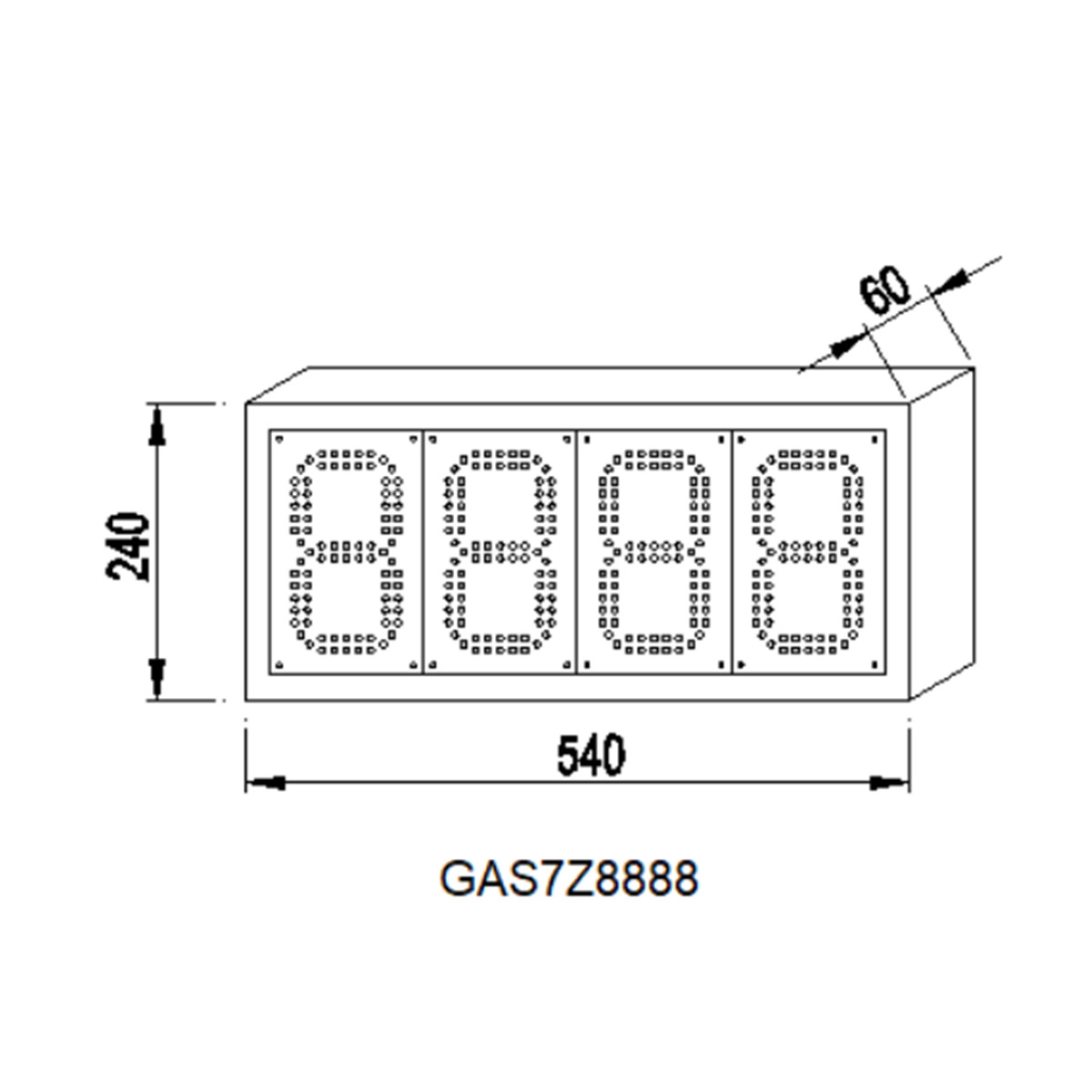 oil led display size