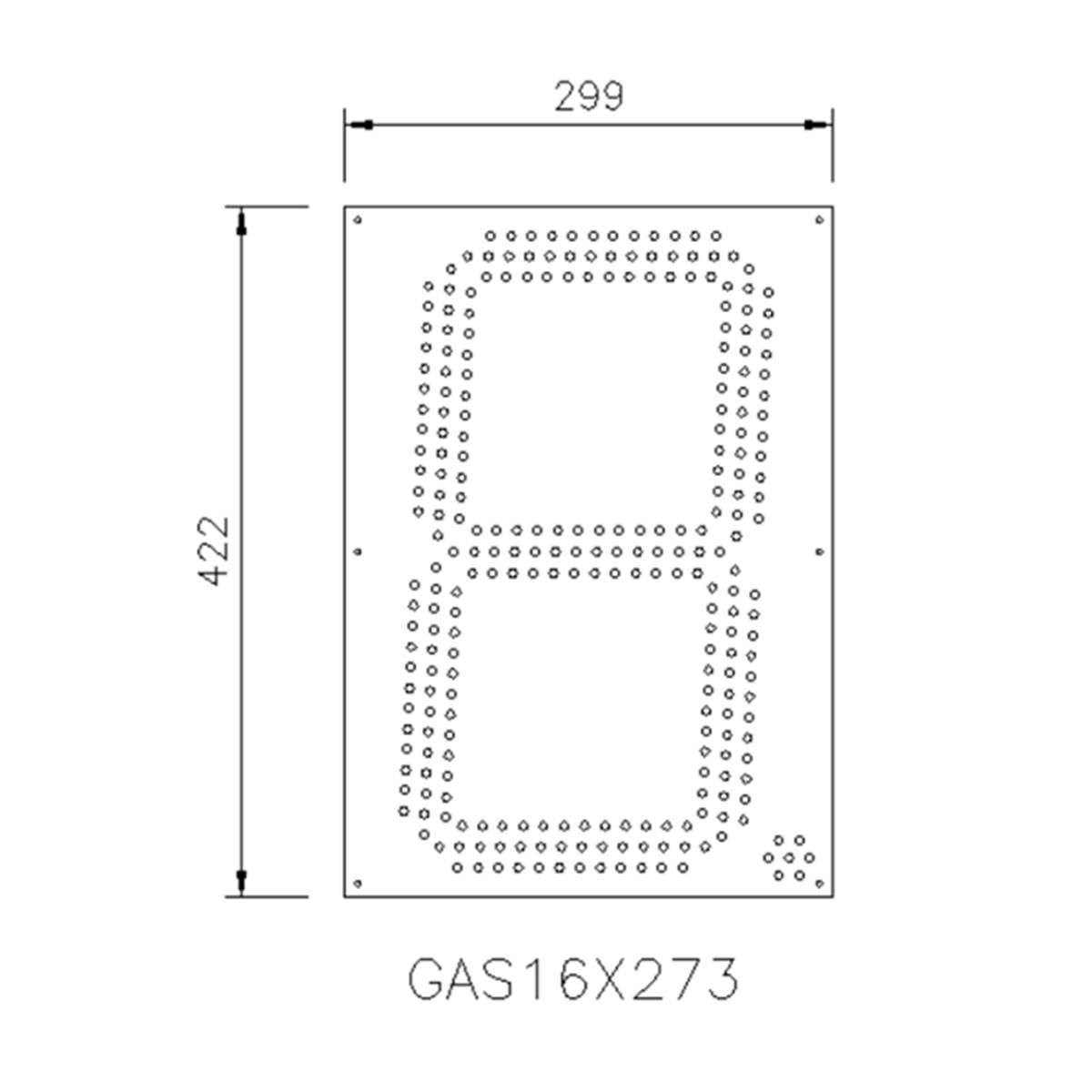 digit led board size