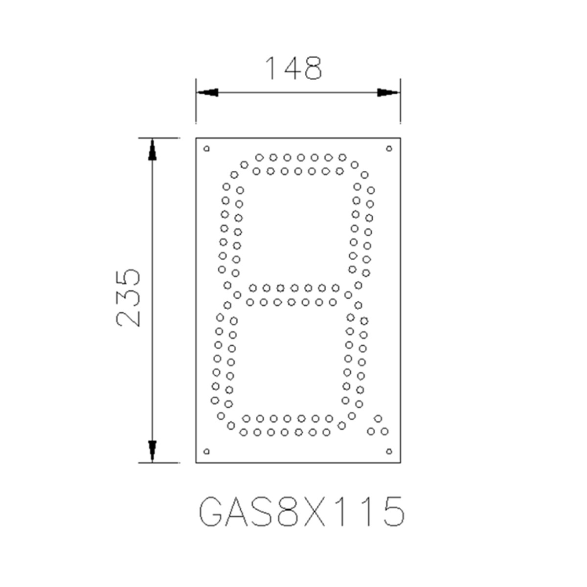 led digit board size
