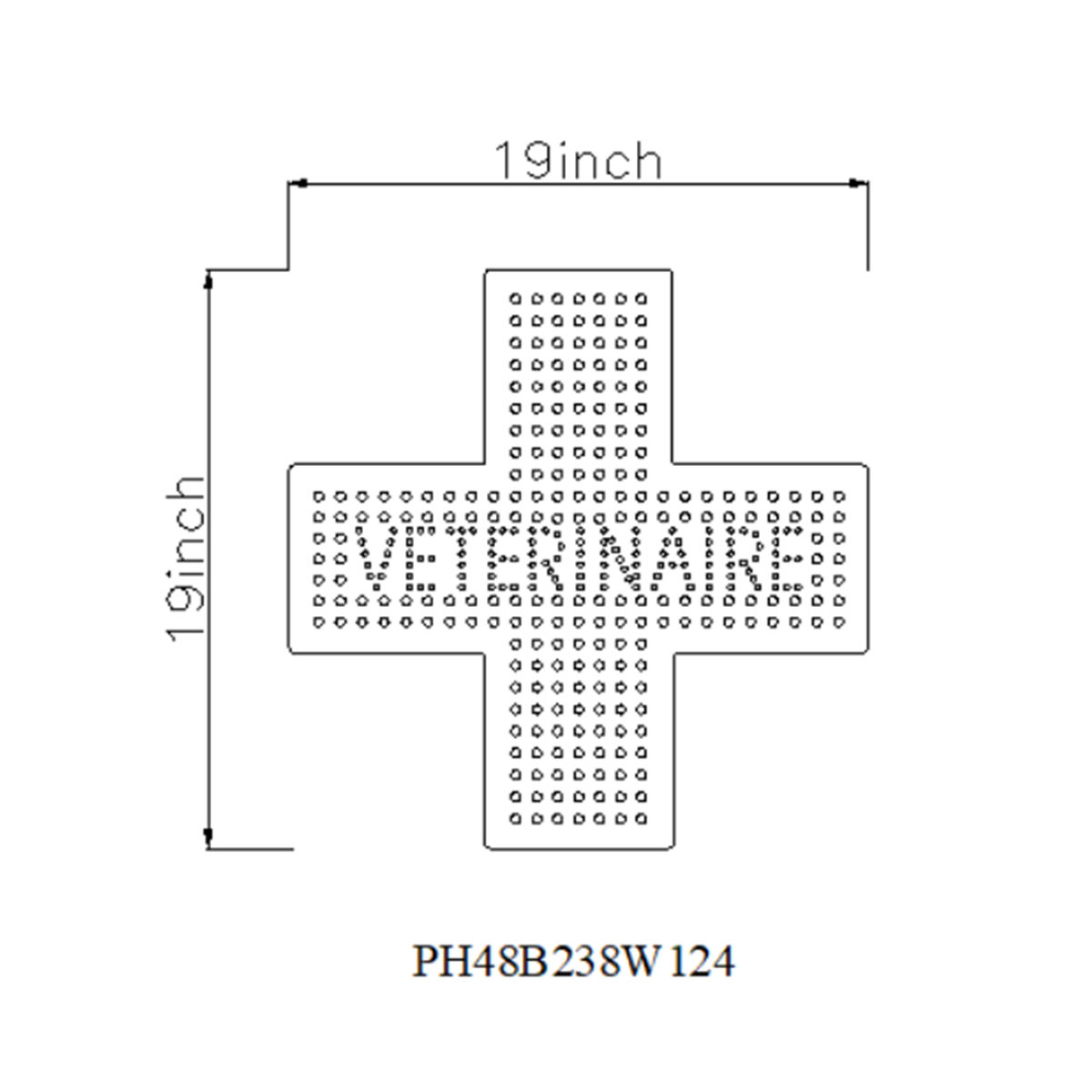 VETERINAIRE led farmacy sign size