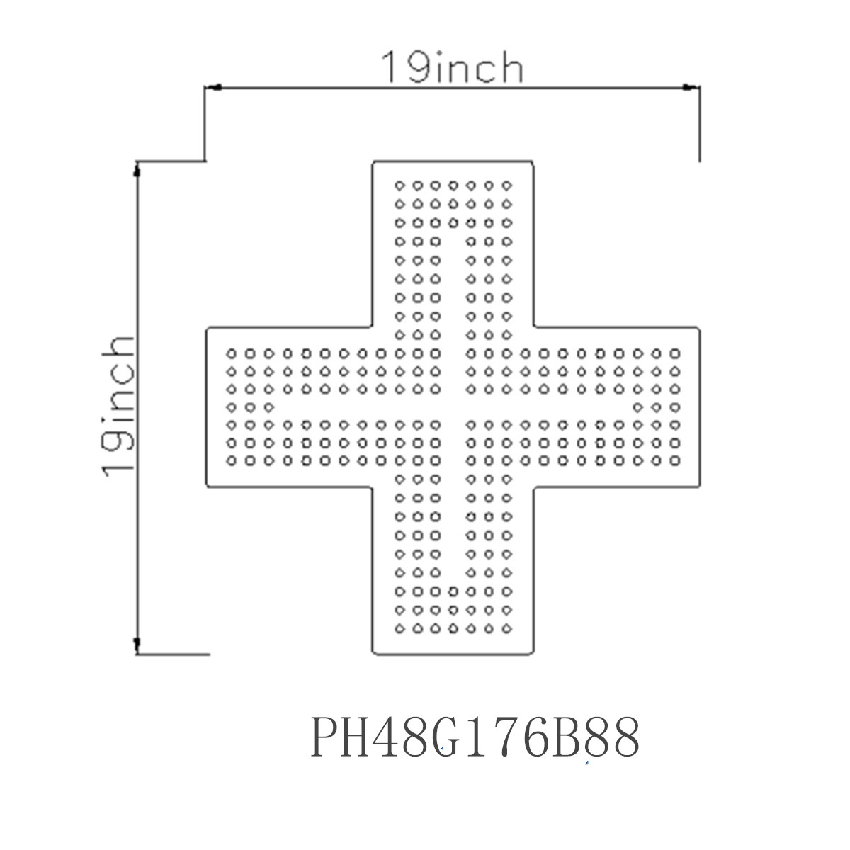 pharmacy indoor crosses size