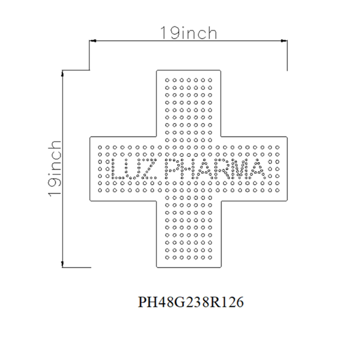 LUZ PHARMA led sign