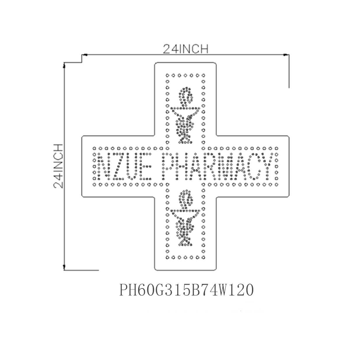 NZUE pharmacy led signs size
