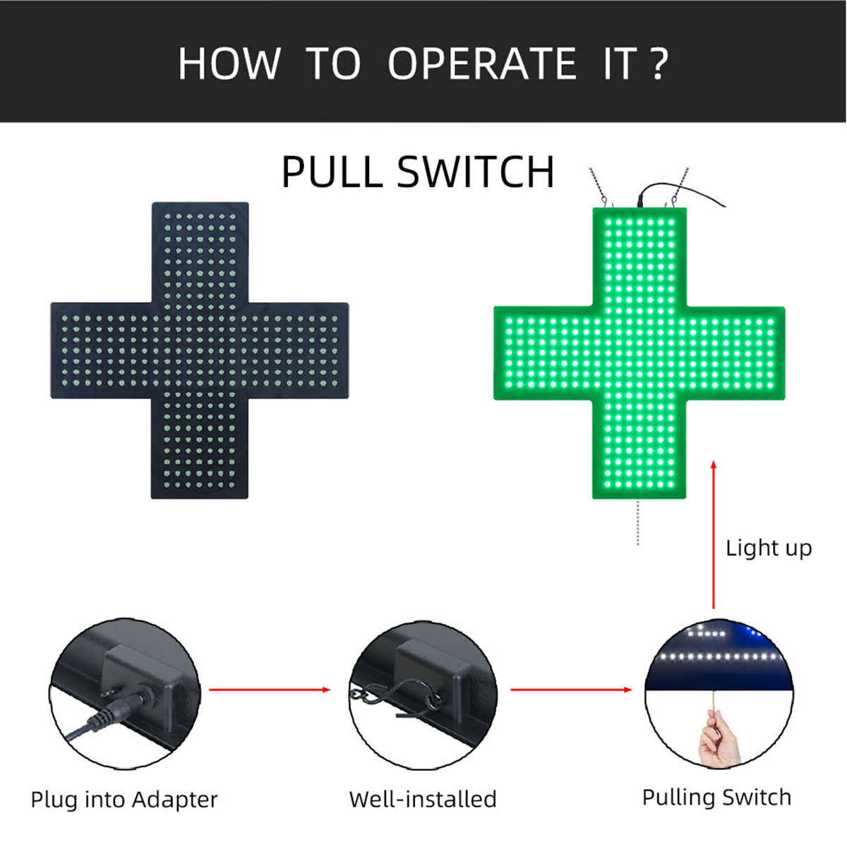 open pharmacy sign detail