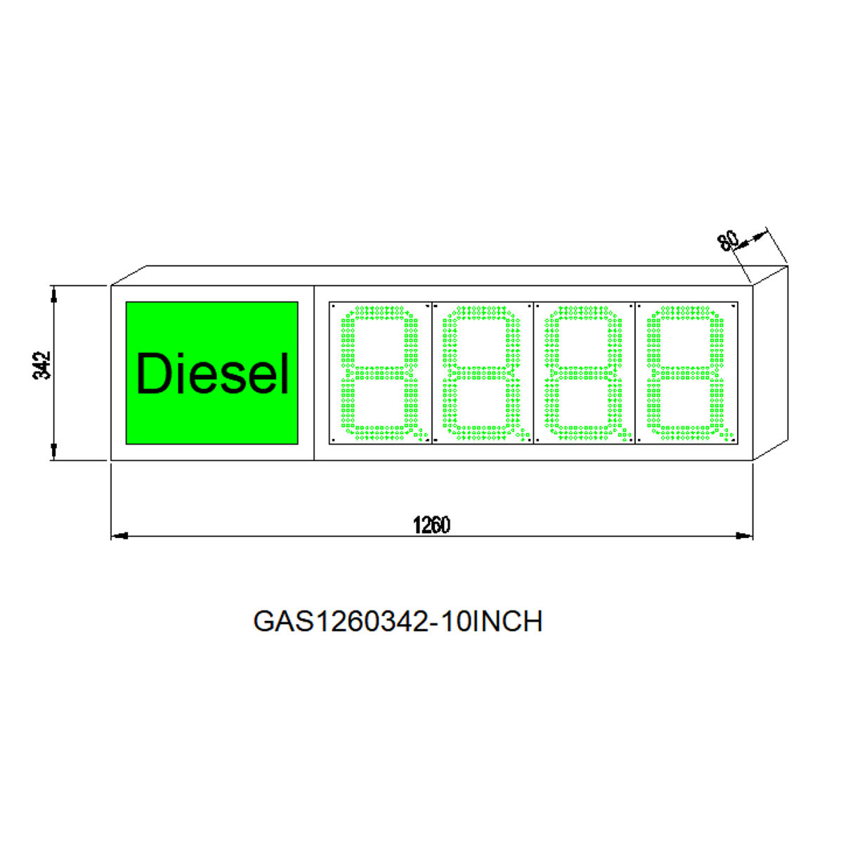 DIESEL led gas sign