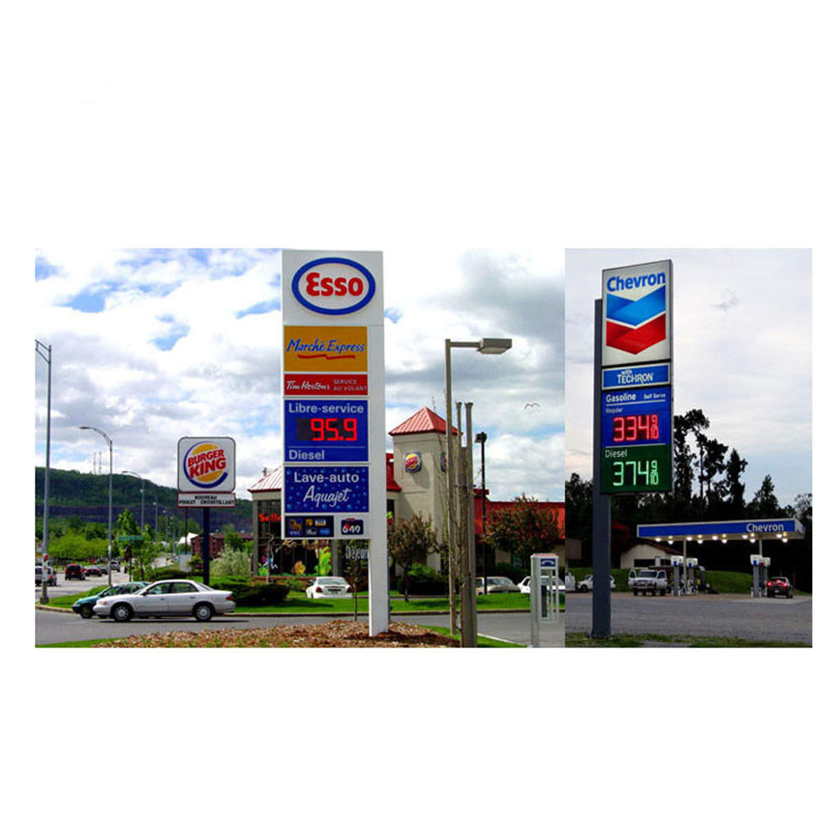 led gas price sign case