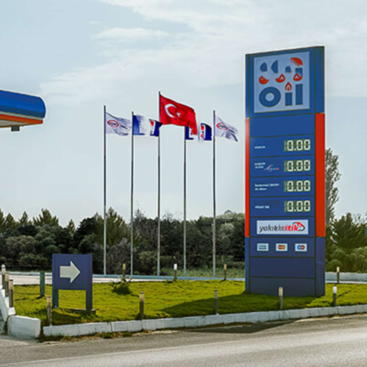 led gas price sign case