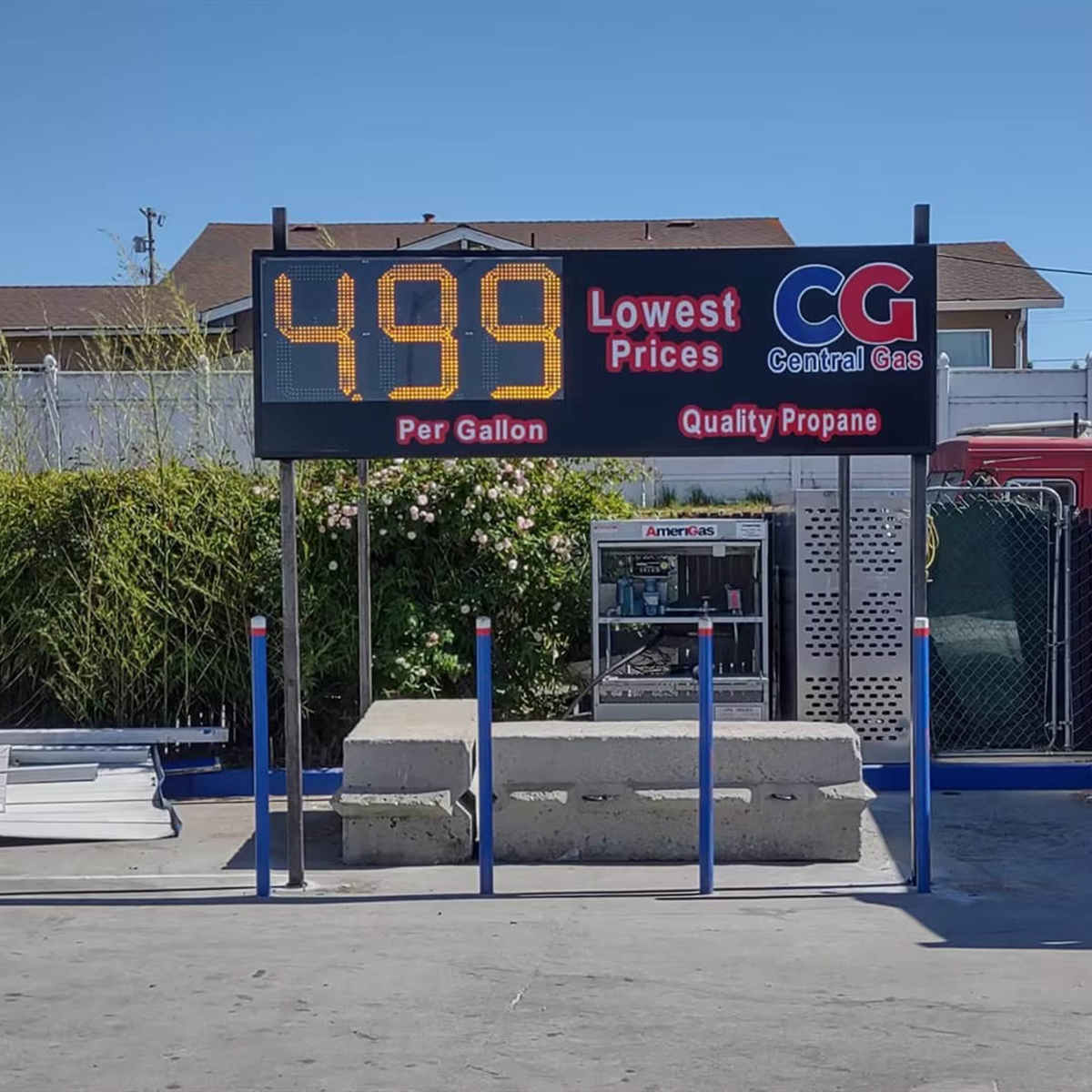 led gas price sign case