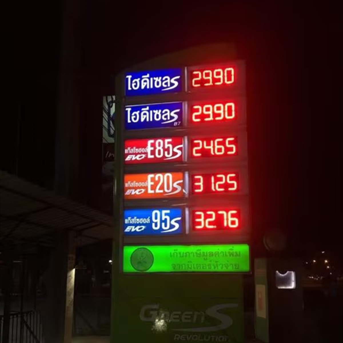 led gas price sign case