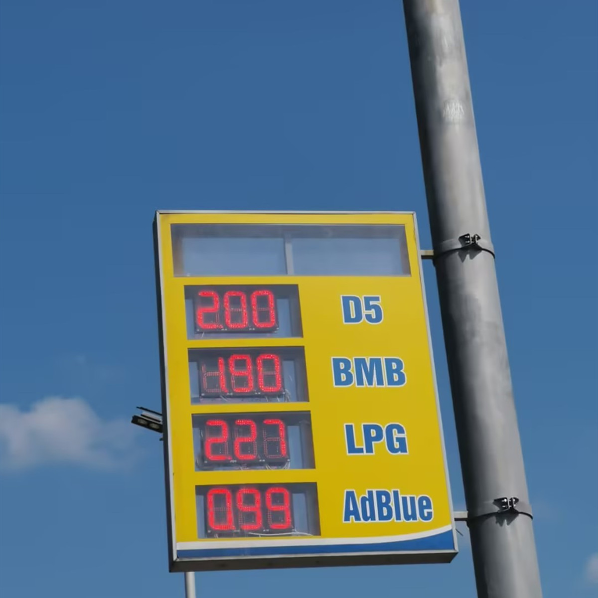 led gas price sign case