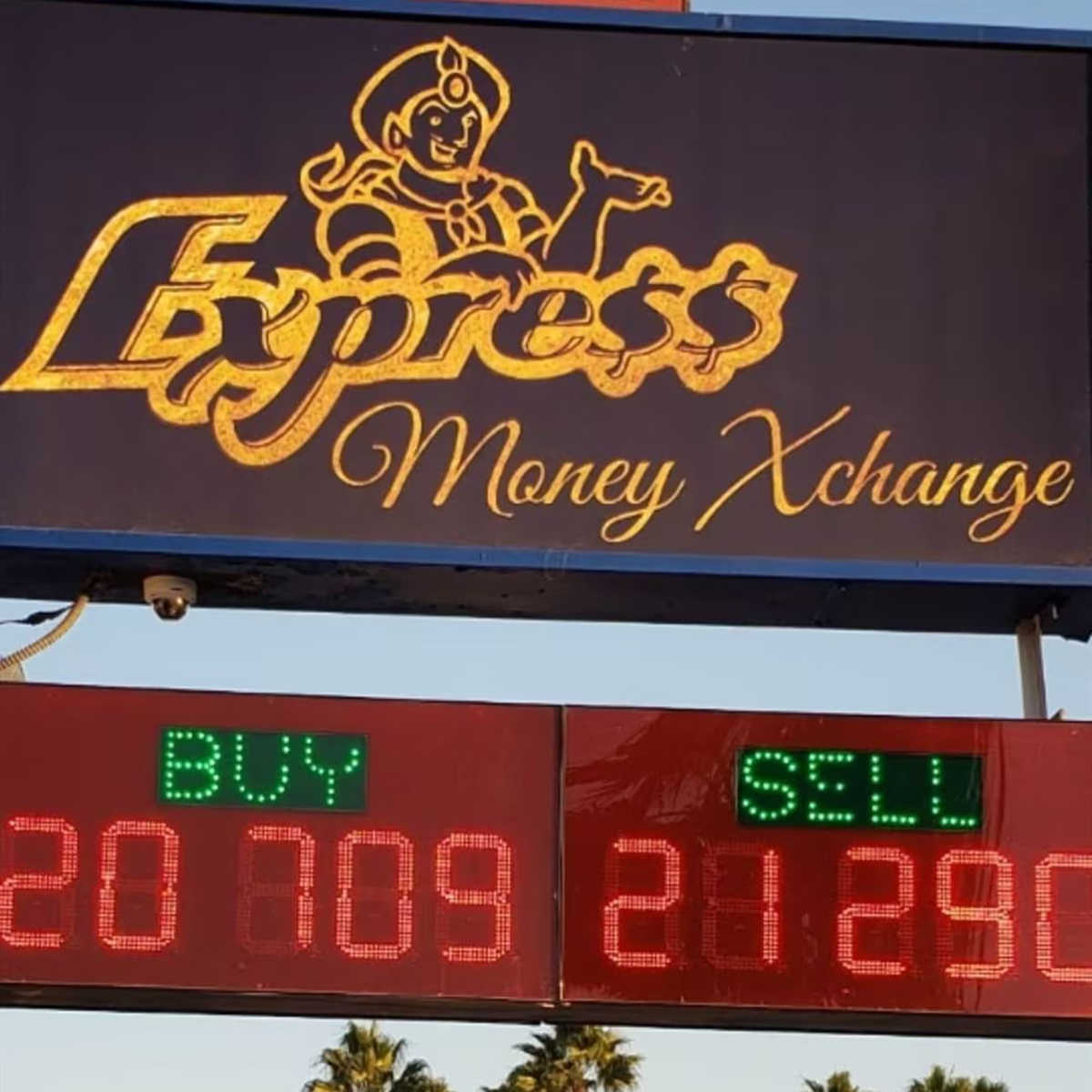 led gas price sign case