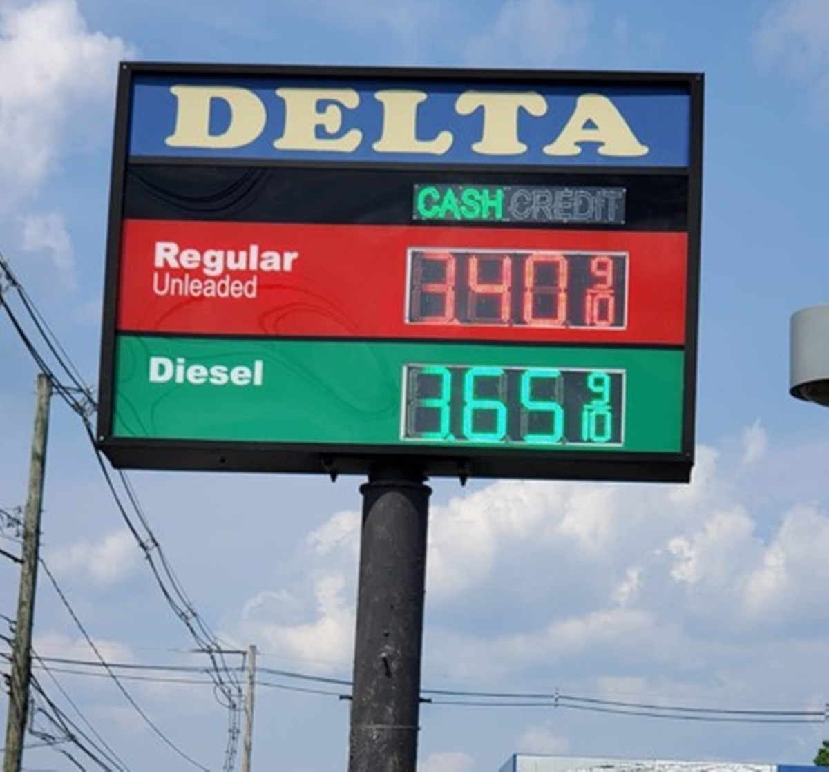 led gas sign case
