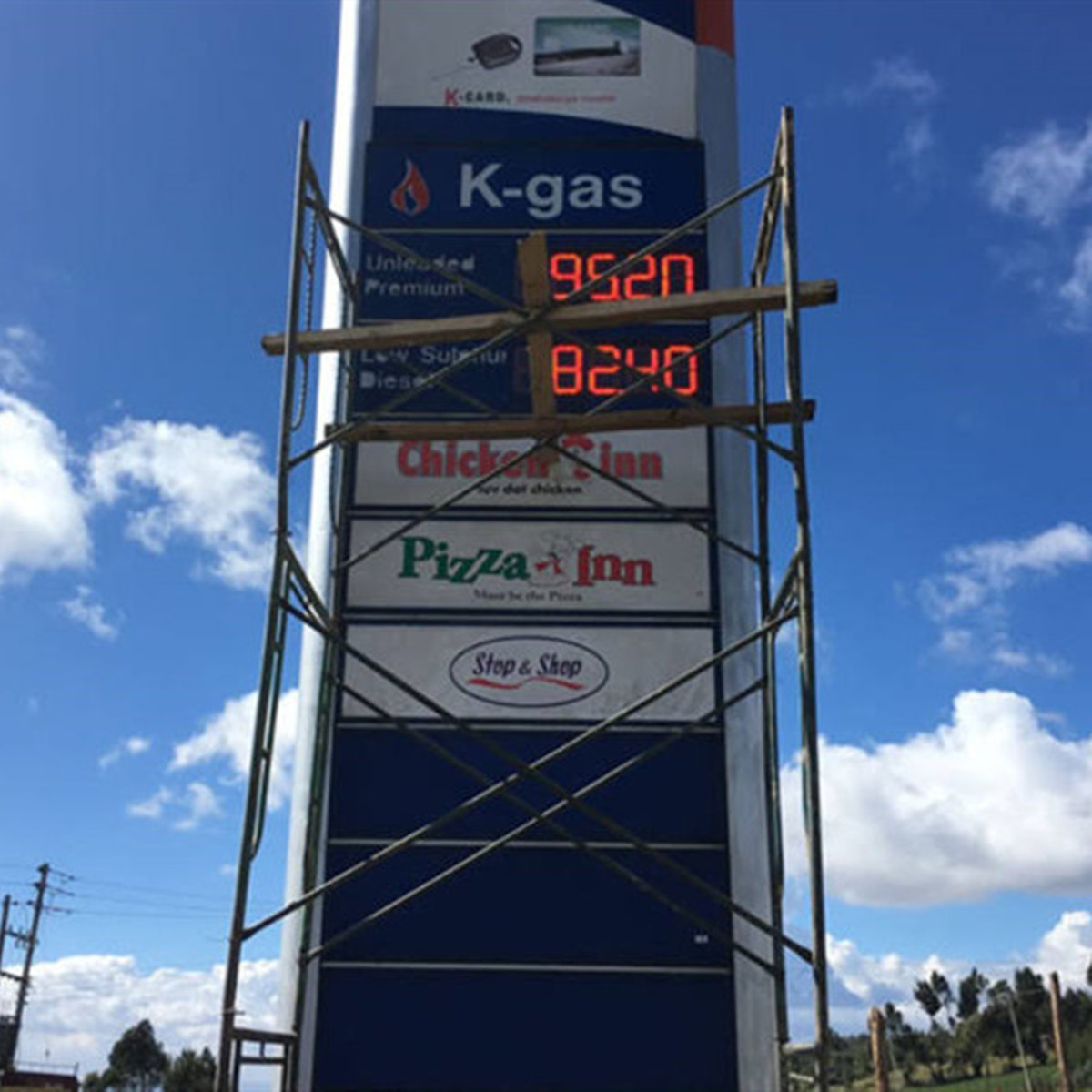led gas price sign case