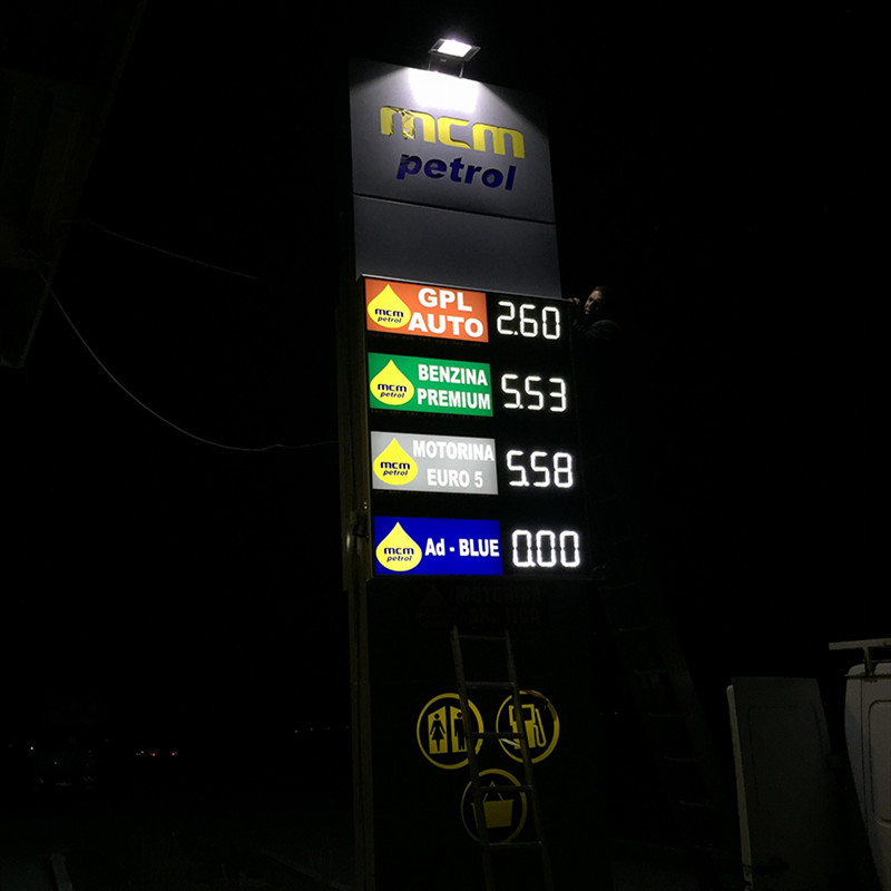 led gas price sign case