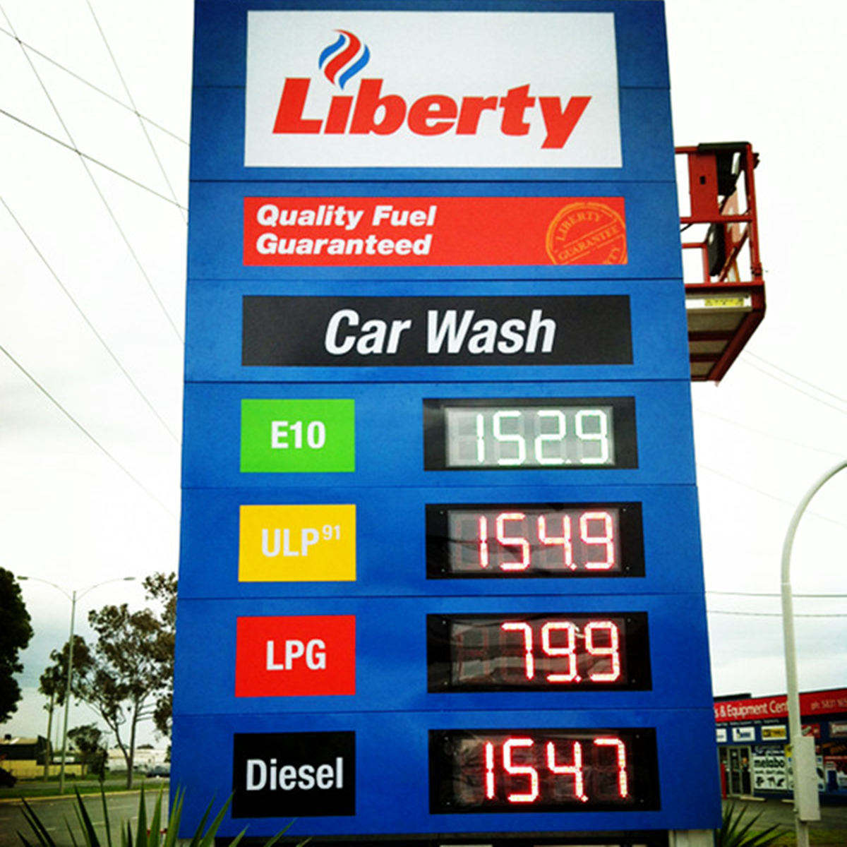 led gas price sign case