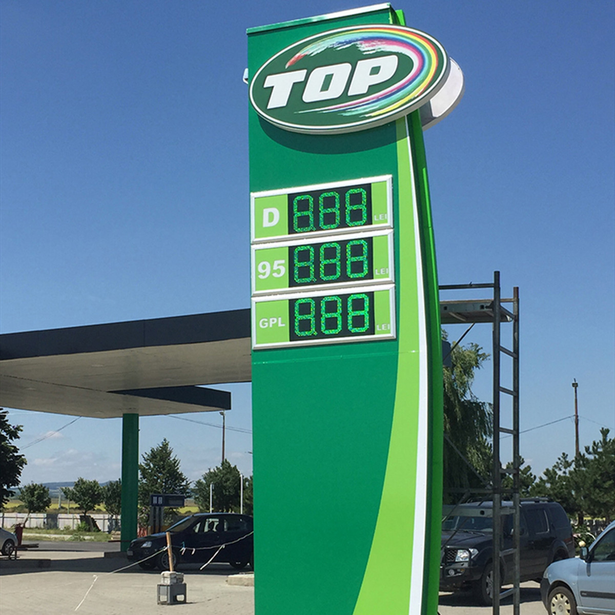 led gas price sign case