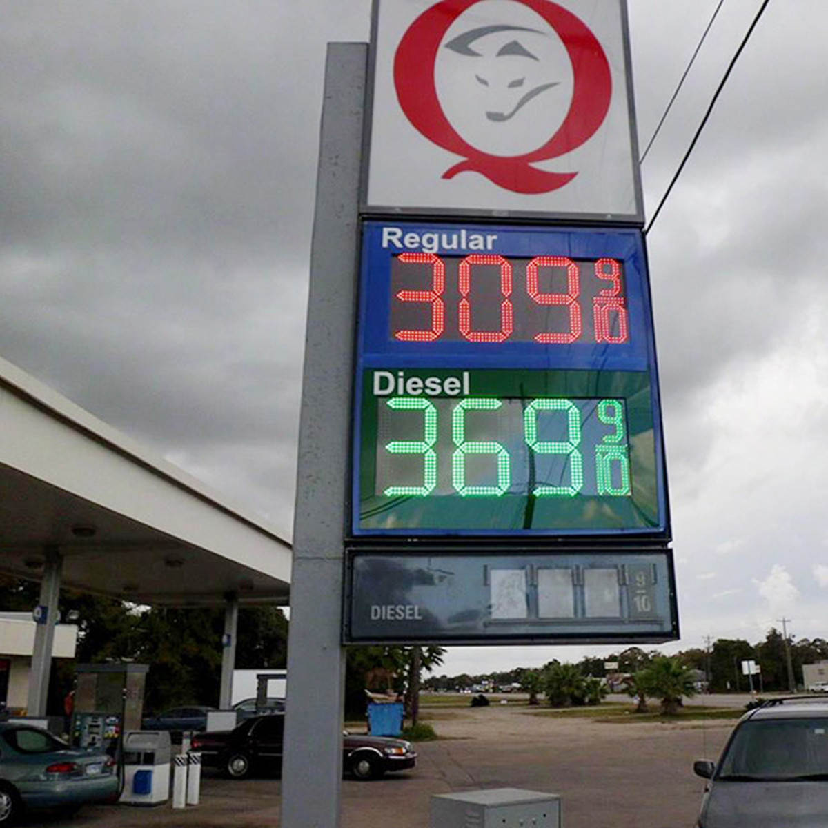 led gas price sign case