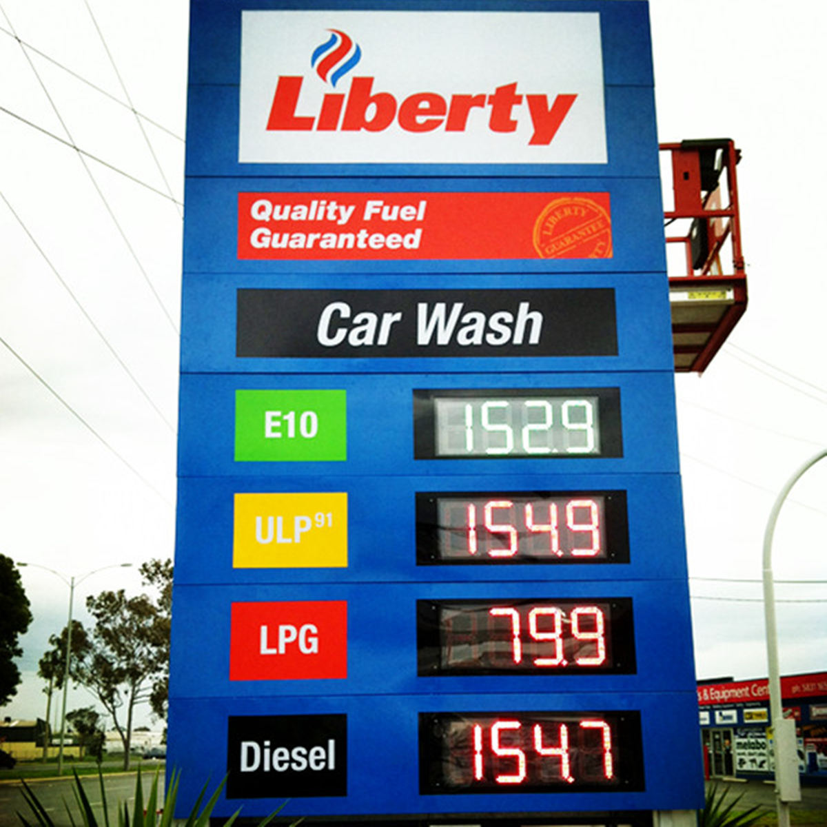 led gas price sign case