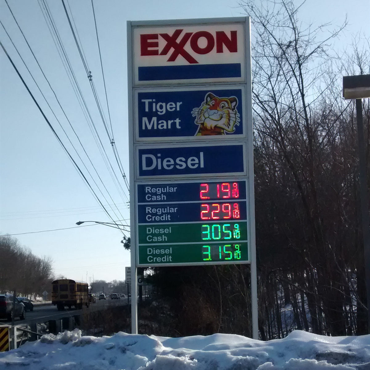 led gas price sign case