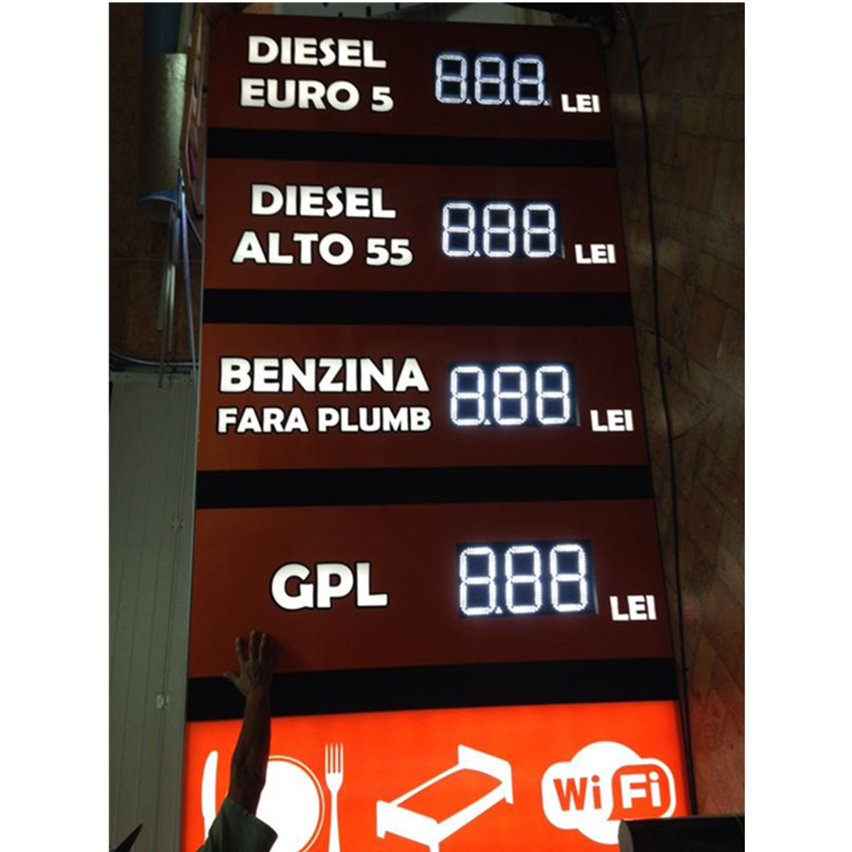 led gas price sign case
