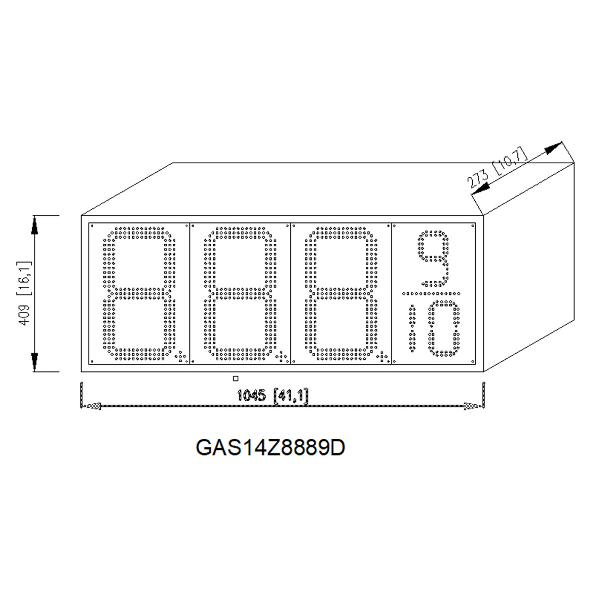 waterproof double led gas sign