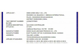 LED GAS PRICE SIGN CERTIFICATES